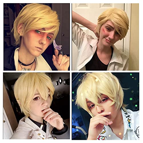 Kadiya Blonde Short Cosplay Wig Heat Resistant Synthetic Hair