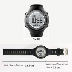 EZON Digital Sport Watch for Outdoor Running with Countdown Timer and Stopwatch Waterproof Mens Black Watch Black L008A11