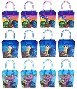 inside out emotions party favor gift goodie bag - 12 pieces