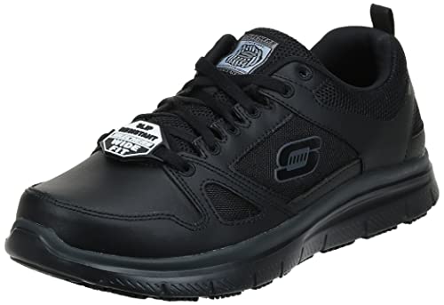 Skechers Men's Flex Advantage Sr Work Shoe, Black, 14 W US