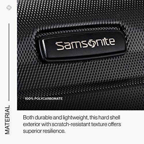 Samsonite Omni PC Hardside Expandable Luggage with Spinner Wheels, 3-Piece Set (20/24/28), Black