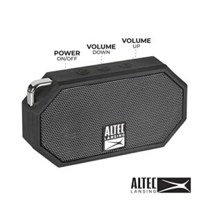 Altec Lansing Mini H2O - Waterproof Bluetooth Speaker, IP67 Certified & Floats in Water, Compact & Portable Speaker for Hiking, Camping, Pool, and Beach,Black