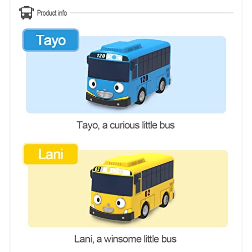 Tayo and Friends Mini Bus Set - Toys for Kids Rogi Tayo Gani Lani (4pcs)