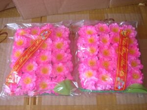 made in vietnam plastic artificial pink flower (hoa dao) 2 bags