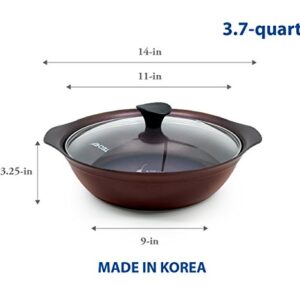 TECHEF - Art Pan Collection, Soup Pot With Glass Lid, Made in Korea (3.7-quart)