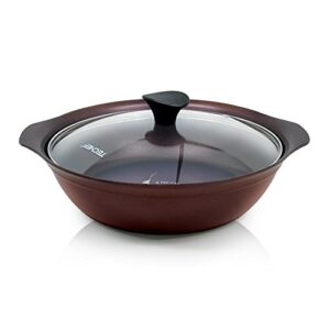 techef - art pan collection, soup pot with glass lid, made in korea (3.7-quart)