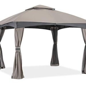 ABCCANOPY 8x8 Outdoor Gazebo - Patio Gazebo with Mosquito Netting, Outdoor Canopies for Shade and Rain for Lawn, Garden, Backyard & Deck (Gray)