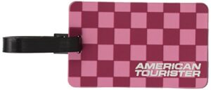 american tourister luggage tag, cherry checks, one size