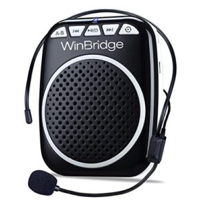 WinBridge WB001 Portable Voice Amplifier with Headset Microphone Personal Speaker Mic Rechargeable Ultralight for Teachers, Elderly, Tour Guides, Coaches, Presentations, Teacher