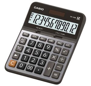 casio gx-120b electronic desktop calculator with 12-digit extra large display (6.9×5.1 in)