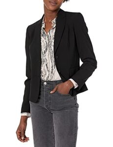 calvin klein women's two button lux blazer (petite, standard, black, 18 plus