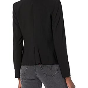 Calvin Klein Women's Two Button Lux Blazer (Petite, Standard, Black, 18 Plus