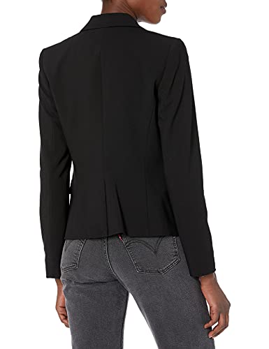 Calvin Klein Women's Two Button Lux Blazer (Petite, Standard, Black, 18 Plus