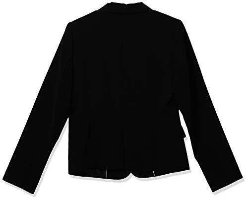 Calvin Klein Women's Two Button Lux Blazer (Petite, Standard, Black, 18 Plus