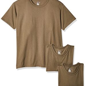 Soffe Men's 3 Pack - USA Poly/Cotton Military Tee, Tan, X-Large