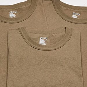 Soffe Men's 3 Pack - USA Poly/Cotton Military Tee, Tan, X-Large