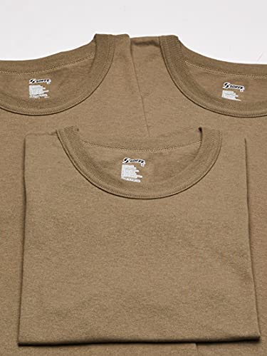 Soffe Men's 3 Pack - USA Poly/Cotton Military Tee, Tan, X-Large