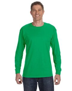 gildan mens 5.3 oz. heavy cotton long-sleeve t-shirt g540 -irish green xl