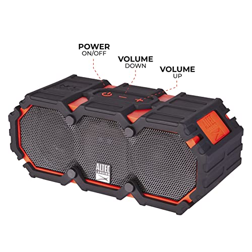 Altec Lansing LifeJacket 2 - Waterproof Bluetooth Speaker, Floating Portable Speaker for Travel & Outdoor Use, Deep Bass & Loud Sound, 30 Hour Playtime