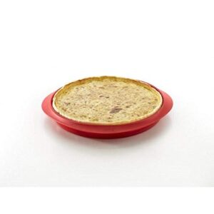 Lekue Perforated Quiche Pan, 11", Red