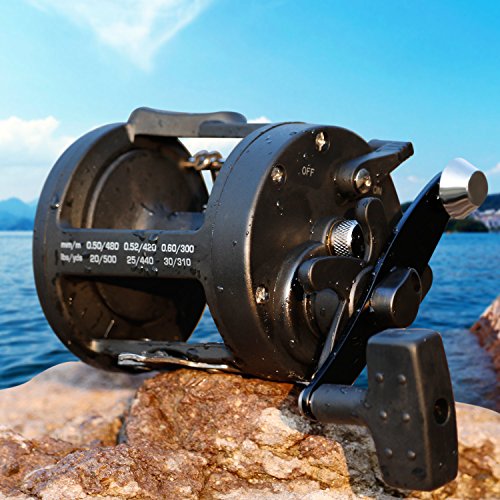 Sougayilang Round Baitcasting Fishing Reel for Catfish, Salmon/Steelhead, Striper Bass, Pike,Inshore Surf Fishing Reels, Conventional Reel