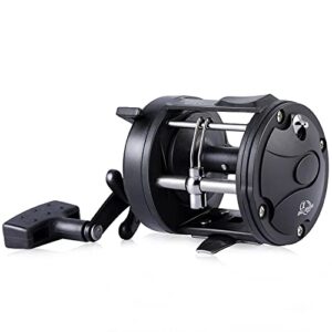 sougayilang trolling reel graphite level wind fishing reels, high speed gears smoothest drag, popular method used boat saltwater surf casting fishing,size 3000l