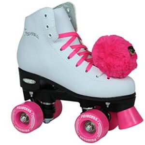 Epic Skates Pink Princess Girls Quad Roller Skates, White, Youth 3,PnkPncs03