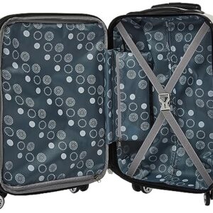 Rockland Melbourne Hardside Expandable Spinner Wheel Luggage, White, 2-Piece Set (20/28)