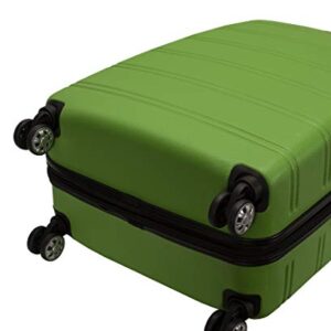Rockland Melbourne Hardside Expandable Spinner Wheel Luggage, Green, 2-Piece Set (20/28)