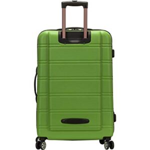 Rockland Melbourne Hardside Expandable Spinner Wheel Luggage, Green, 2-Piece Set (20/28)