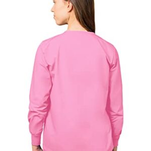 Adar Universal Scrubs for Women - Round Neck Warm-Up Scrub Jacket - 602 - Sherbet - XL