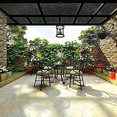 Shatex 90% 8x12ft Sun Shade Fabric for Pergola Cover Porch Vertical Screen, Black