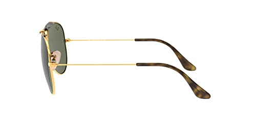 Ray-Ban RB3029 Outdoorsman II Aviator Sunglasses, Gold/G-15 Green, 62 mm