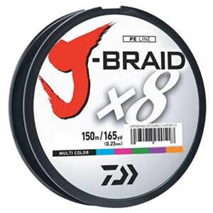 j-braidx8, filler spool, multi-color, mono dia.= 6lb.