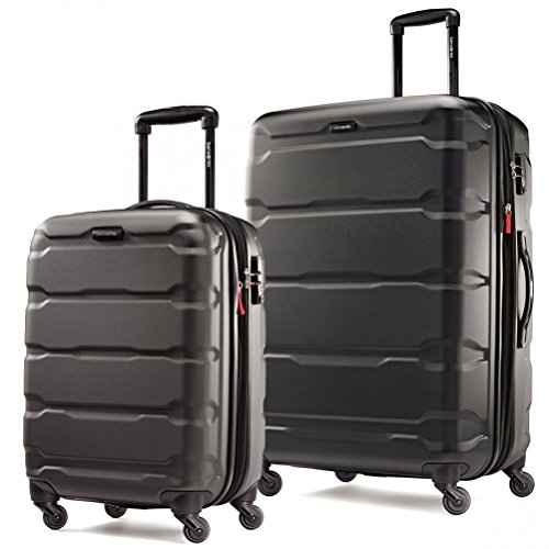 Samsonite Omni PC Hardside Expandable Luggage with Spinner Wheels, Black, 2-Piece Set (20/28)