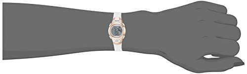 Armitron Sport Women's 45/7012RSG Rose Gold-Tone Accented Digital Chronograph White Resin Strap Watch