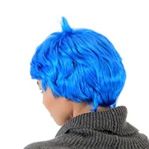 Joy Inside Out Blue Costume Wig