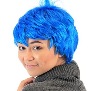 Joy Inside Out Blue Costume Wig