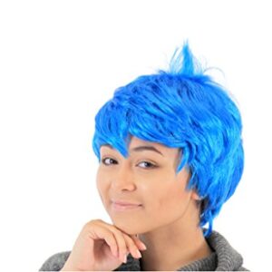 Joy Inside Out Blue Costume Wig