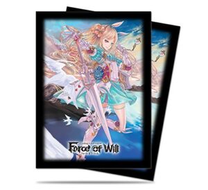 ultra pro force of will alice deck protector sleeves, small, black/white