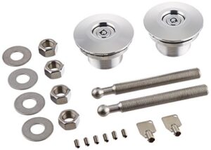 quik-latch products ql-50l-lp/p polished aluminum low profile locking quick release hood pin kit