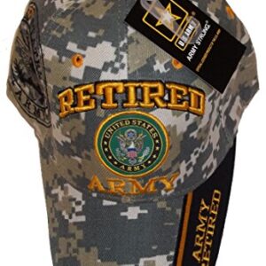 Retired Army Camo w/ Seal Embroidered Baseball Cap Hat USA US Military Licensed