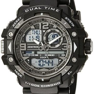 Armitron Sport Men's 20/5062BLK Analog-Digital Chronograph Black Resin Strap Watch