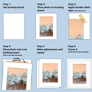 Golden State Art, 16x20 White Backing Board, Backer Boards for Frame, Picture (10 Pack)