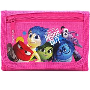 disney pixar authentic licensed inside out trifold wallet (pink)