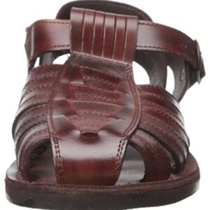 Barak - Leather Closed Toe Sandal - Brown
