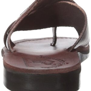 Asher - Leather Slide On Sandal - Brown