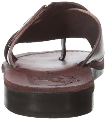 Asher - Leather Slide On Sandal - Brown