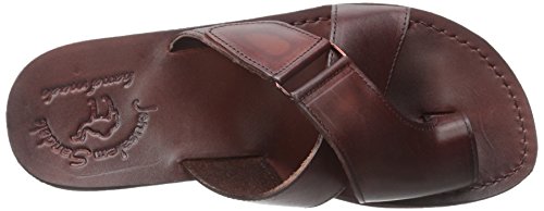 Asher - Leather Slide On Sandal - Brown
