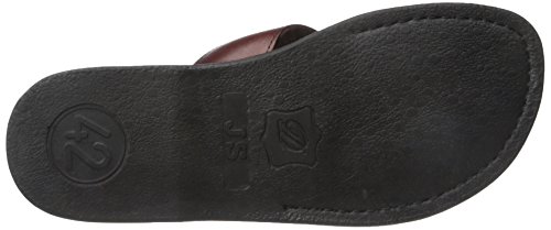 Asher - Leather Slide On Sandal - Brown